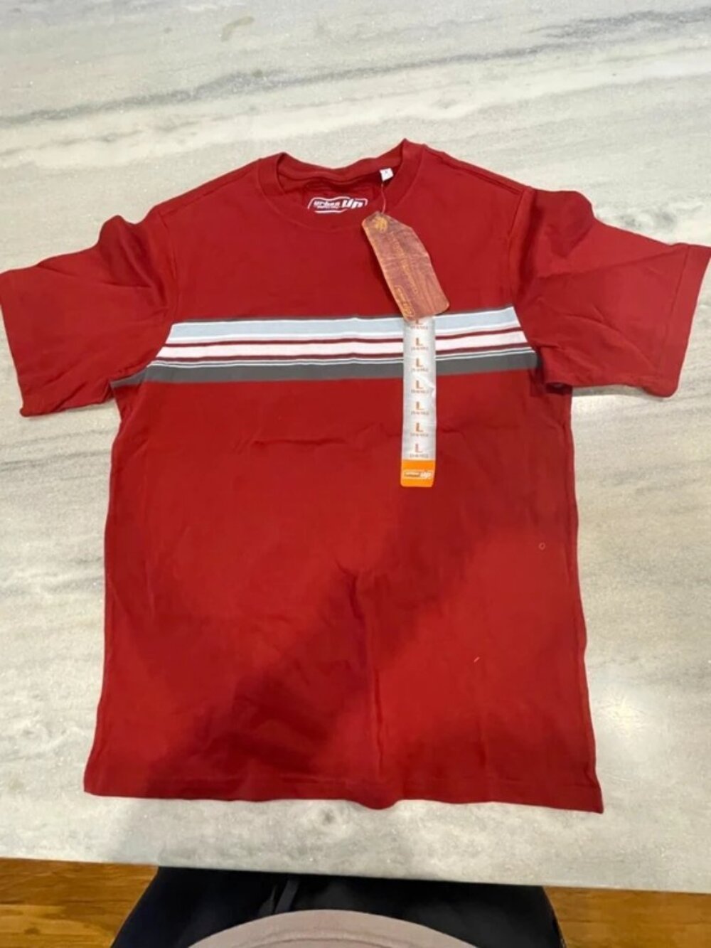 Urban Pipeline Boy Red Striped Short Sleeve T-Shirt L NWT